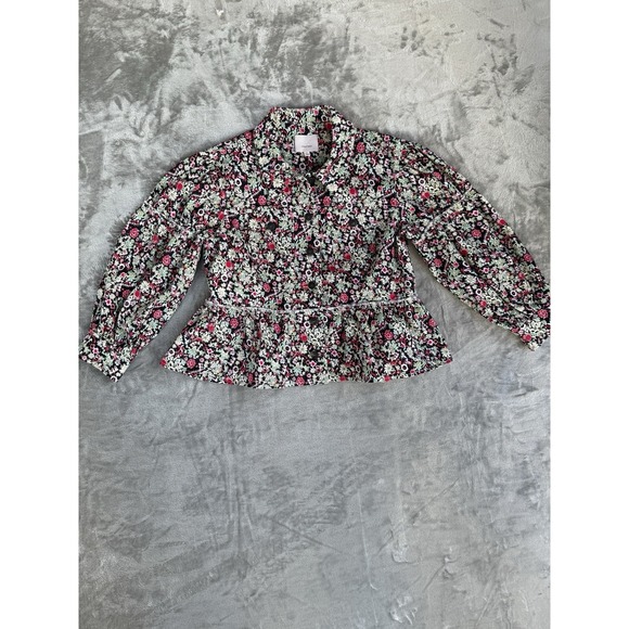 Cinq a Sept  Women's Lizzie Peplum Multicolor Floral Party Print Jacket Sz 6 - Picture 2 of 8